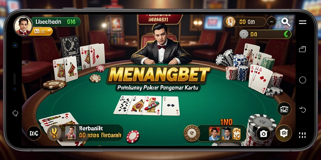 Screenshot gameplay poker MENANGBET yang mendebarkan dan interaktif.