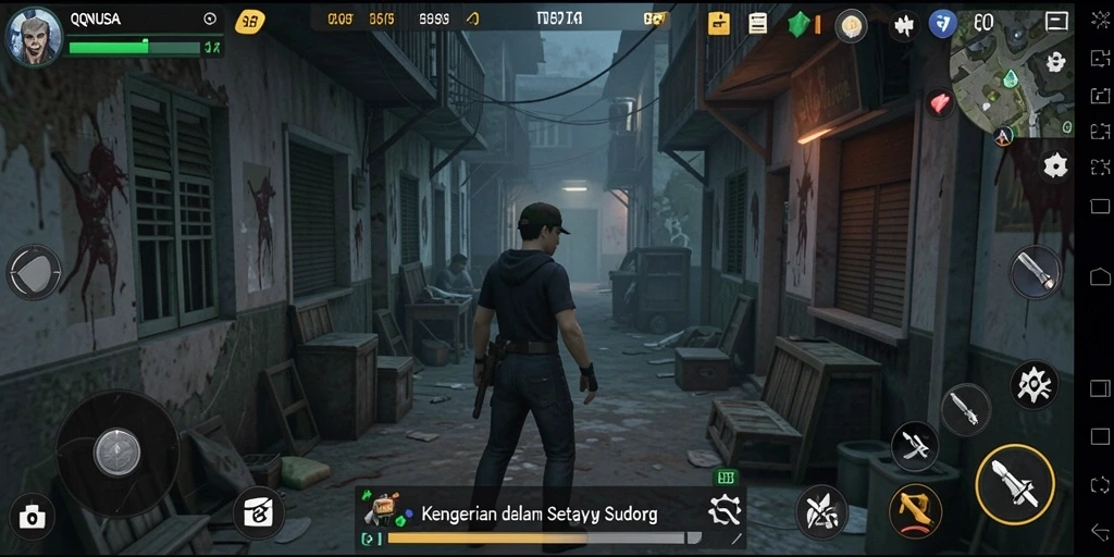 Tangkapan layar menampilkan suasana mencekam di QQNUSA.
