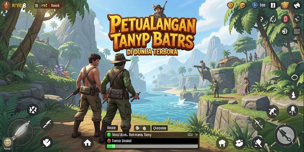 Screenshot menunjukkan karakter utama menjelajahi dunia terbuka RI188.